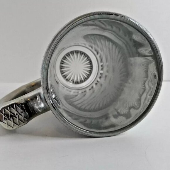 RARE Circus Circus Las Vegas Silver Heavy Glass Mug Hotel Casino Barware Theme - Picture 6 of 10